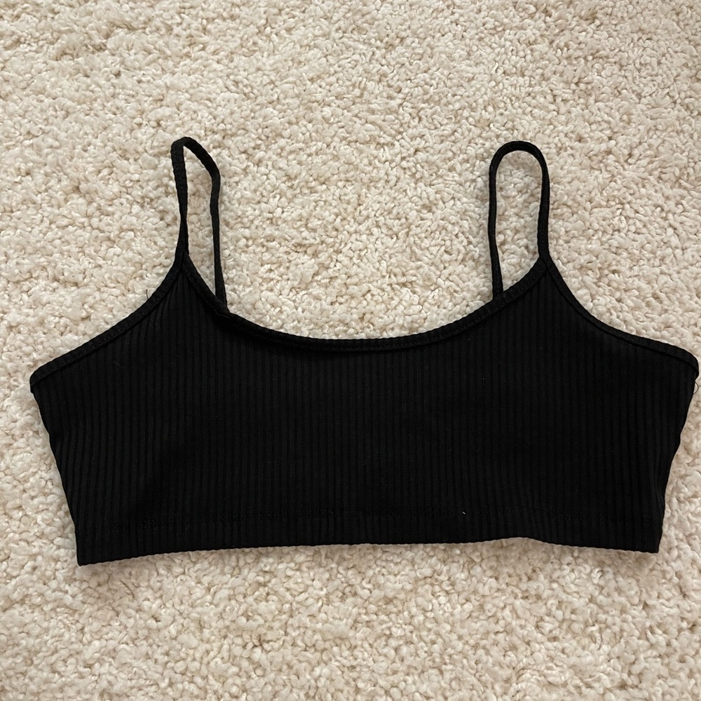 Super cropped black tank